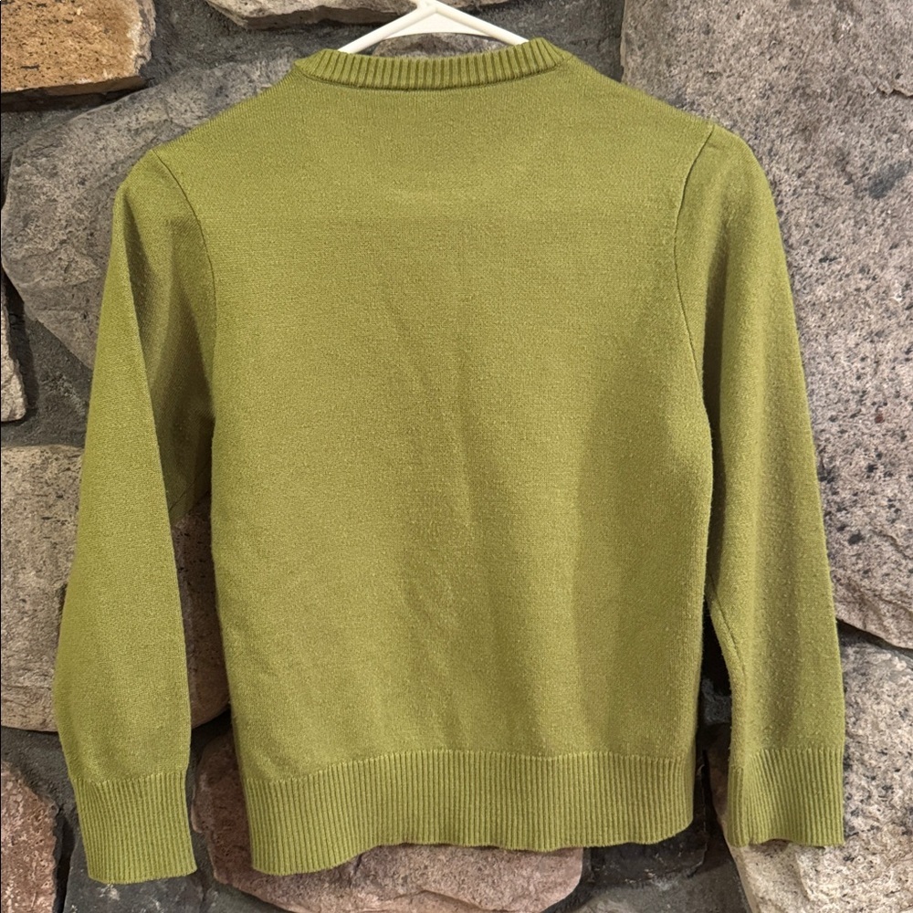 Dr. Seuss The Grinch Face MAD Engine green crewneck youth Sweater size medium - Picture 4 of 4